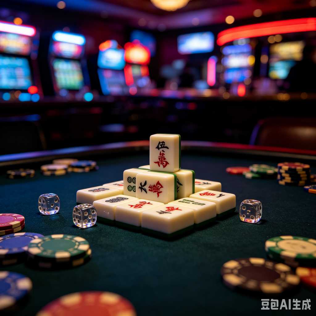 vintage text mahjong set